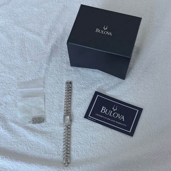 Bulova Silver Rectangular Watch - Picture 2 of 3